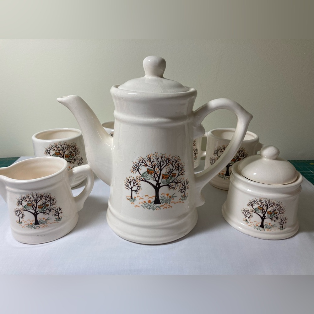 Owls in Tree Teapot and mug Set